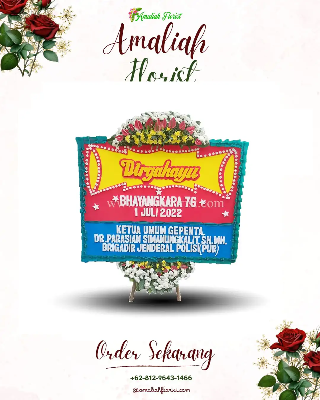 Papan Bunga HUT Ulang Tahun Kepanjenlor